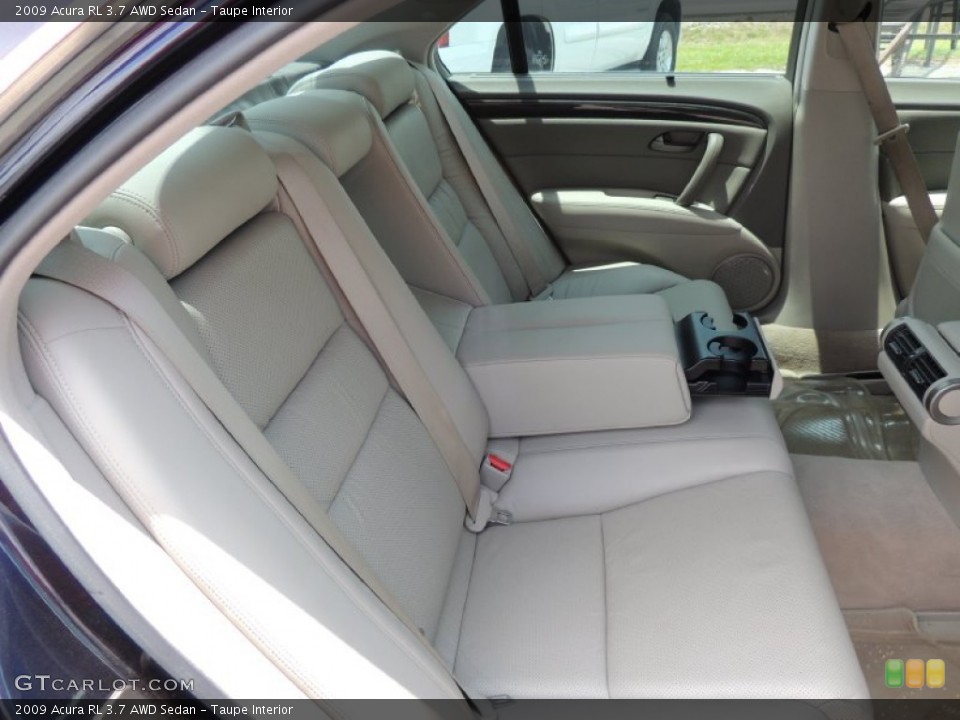 Taupe Interior Rear Seat for the 2009 Acura RL 3.7 AWD Sedan #81204807