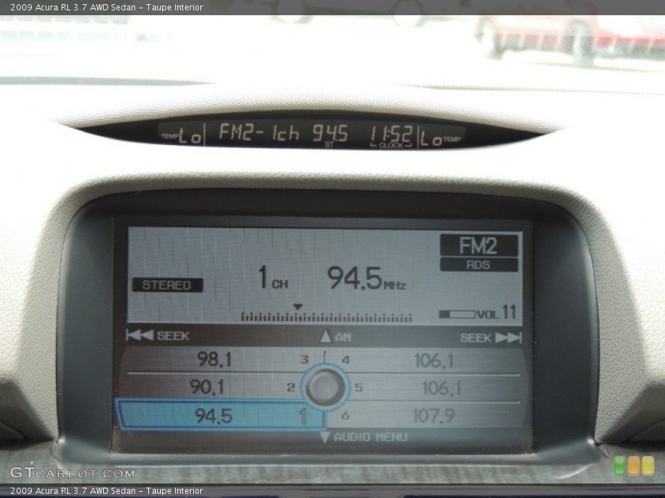 Taupe Interior Audio System for the 2009 Acura RL 3.7 AWD Sedan #81205038