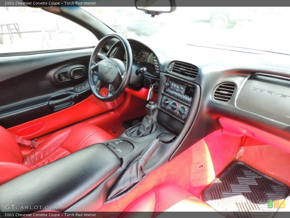 Torch Red Interior Dashboard for the 2001 Chevrolet Corvette Coupe #81207276