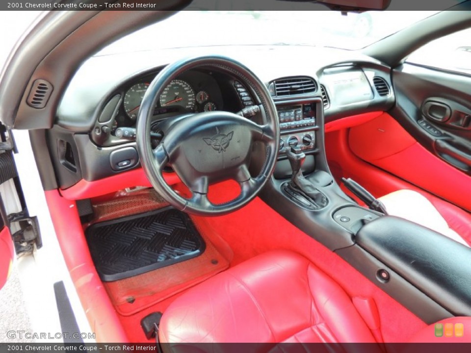 Torch Red 2001 Chevrolet Corvette Interiors