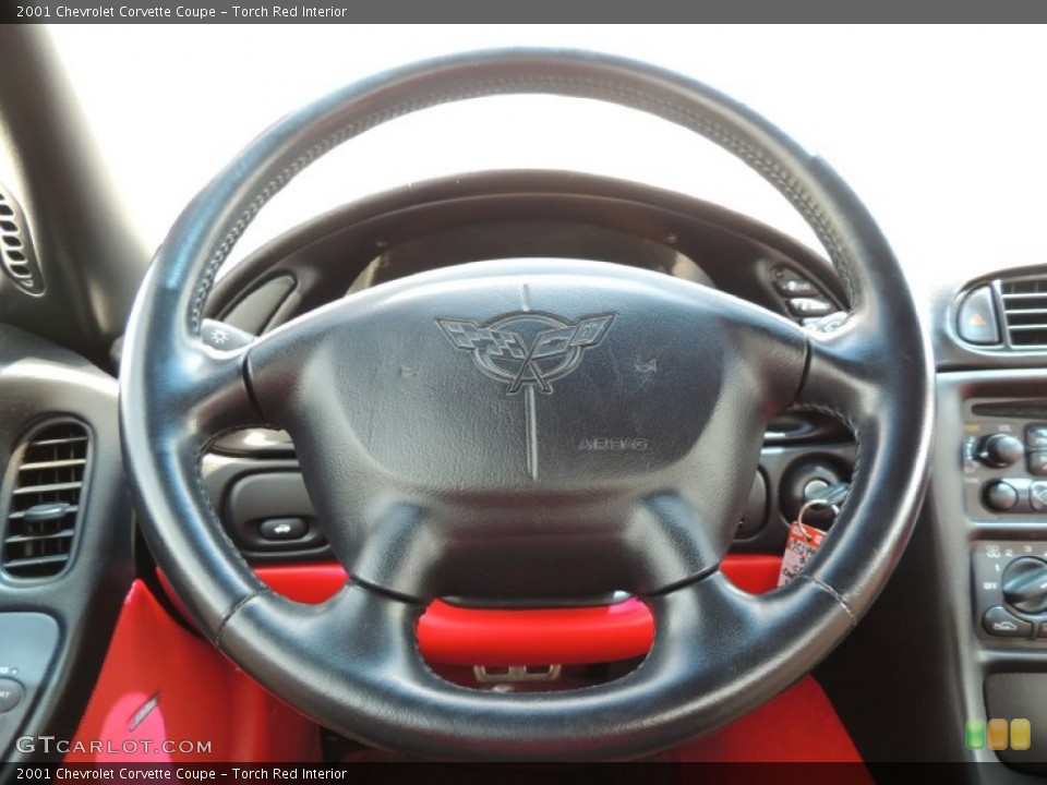 Torch Red Interior Steering Wheel for the 2001 Chevrolet Corvette Coupe #81207408