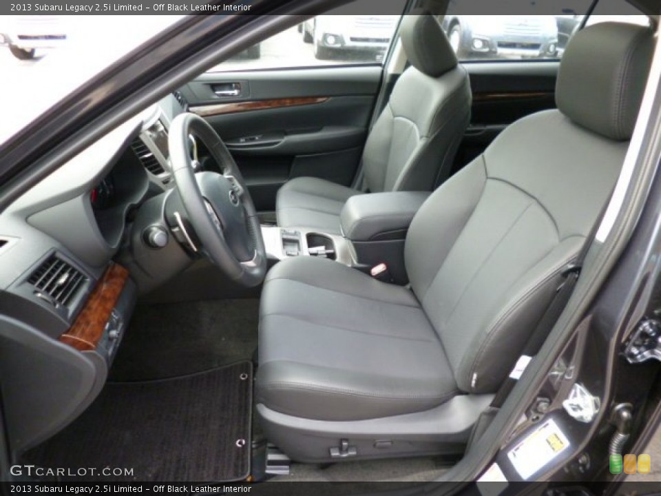 Off Black Leather Interior Photo for the 2013 Subaru Legacy 2.5i Limited #81207555