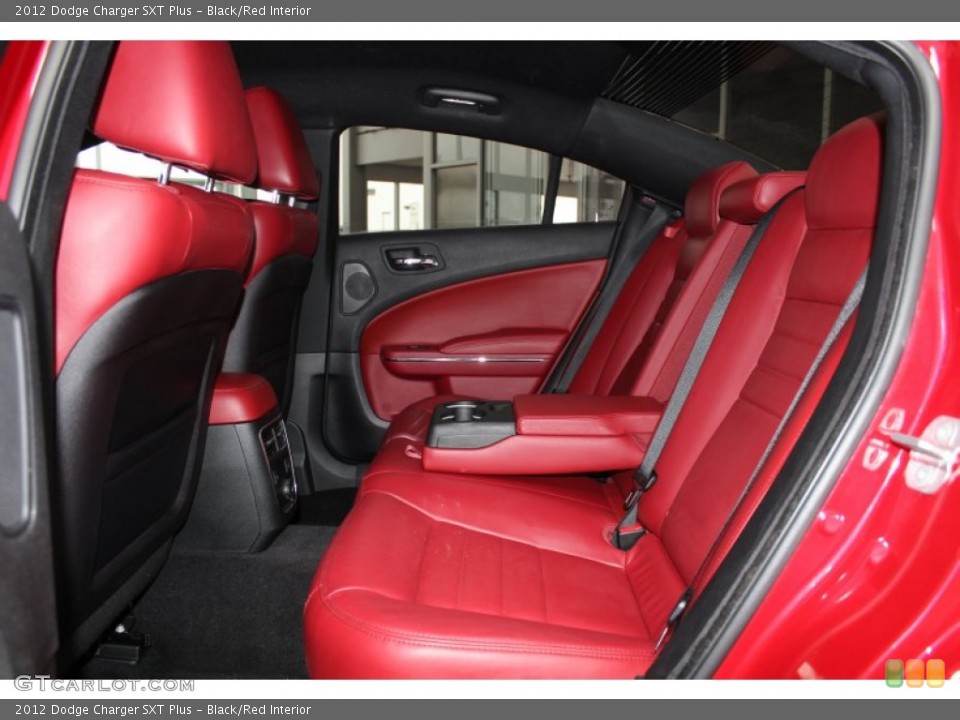 Black/Red Interior Rear Seat for the 2012 Dodge Charger SXT Plus #81208527