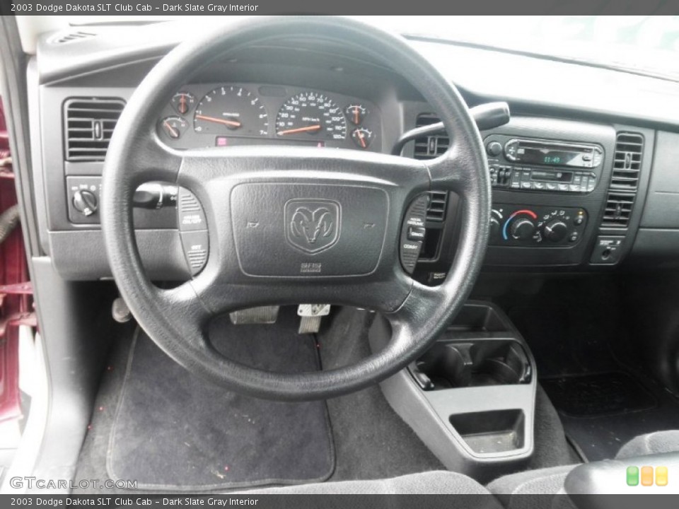 Dark Slate Gray Interior Steering Wheel for the 2003 Dodge Dakota SLT Club Cab #81208671