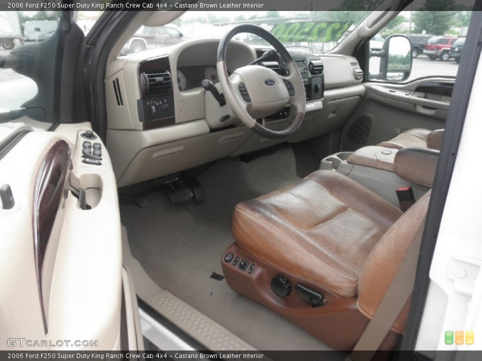 Castano Brown Leather Interior Photo for the 2006 Ford F250 Super Duty King Ranch Crew Cab 4x4 #81209108