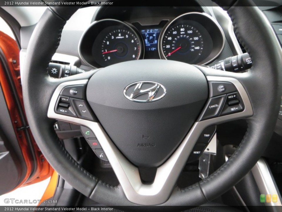 Black Interior Steering Wheel for the 2012 Hyundai Veloster  #81209468