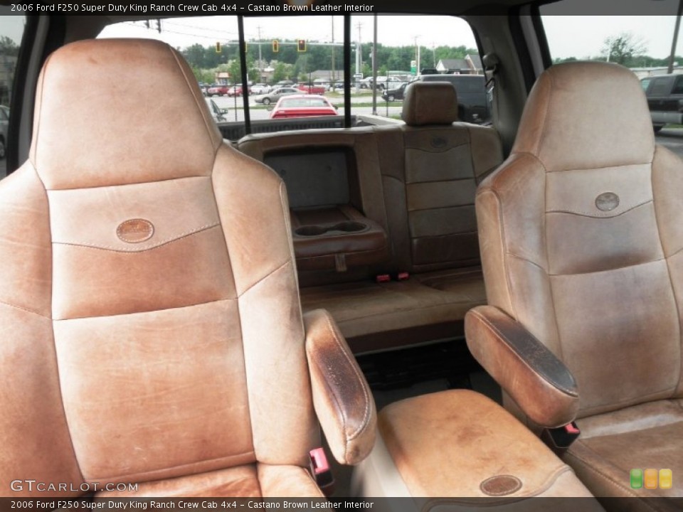 Castano Brown Leather Interior Front Seat for the 2006 Ford F250 Super Duty King Ranch Crew Cab 4x4 #81209622
