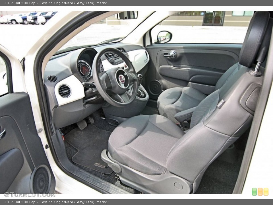 Tessuto Grigio/Nero (Grey/Black) Interior Prime Interior for the 2012 Fiat 500 Pop #81210777