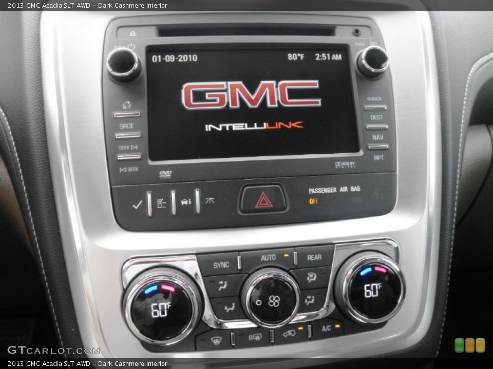 Dark Cashmere Interior Controls for the 2013 GMC Acadia SLT AWD #81211092