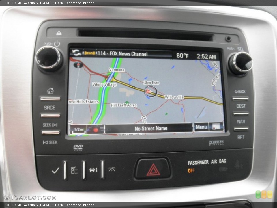 Dark Cashmere Interior Navigation for the 2013 GMC Acadia SLT AWD #81211176