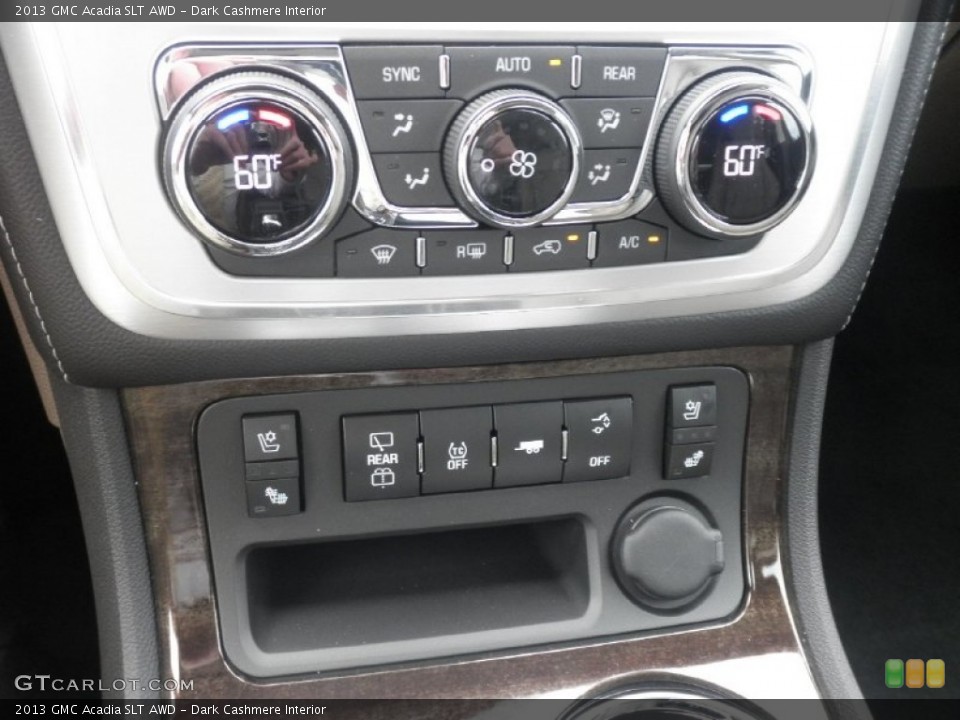 Dark Cashmere Interior Controls for the 2013 GMC Acadia SLT AWD #81211211