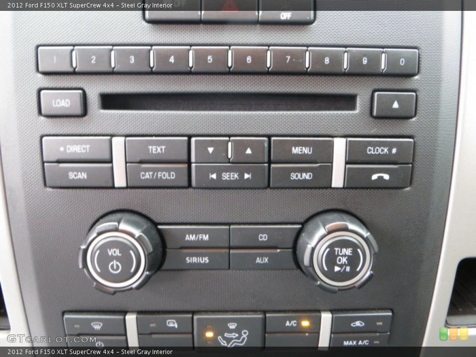 Steel Gray Interior Controls for the 2012 Ford F150 XLT SuperCrew 4x4 #81211395
