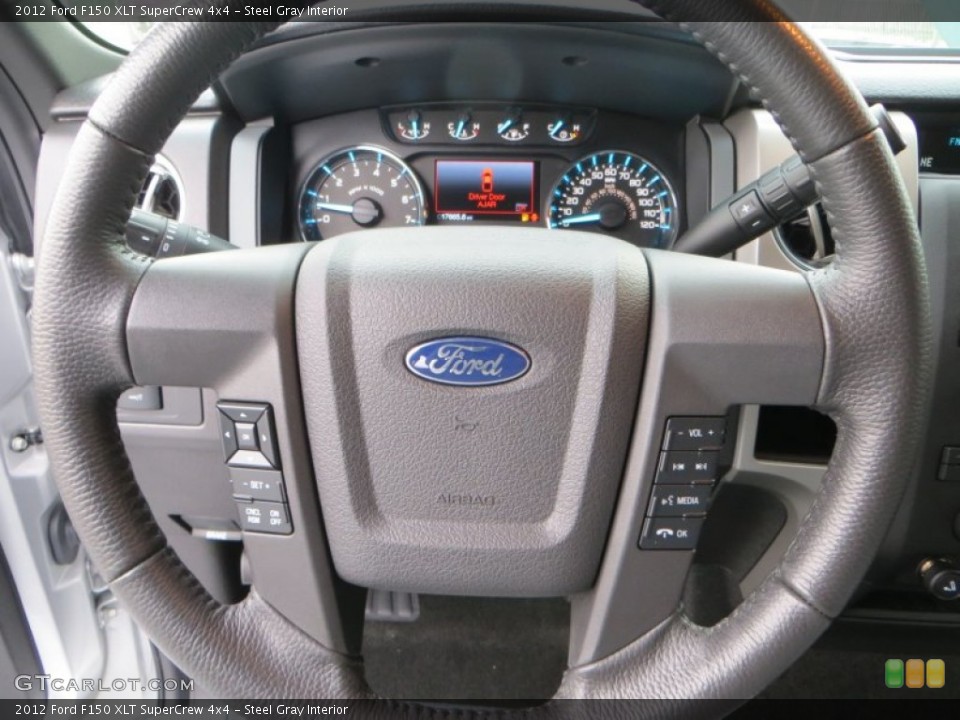Steel Gray Interior Steering Wheel for the 2012 Ford F150 XLT SuperCrew 4x4 #81211452