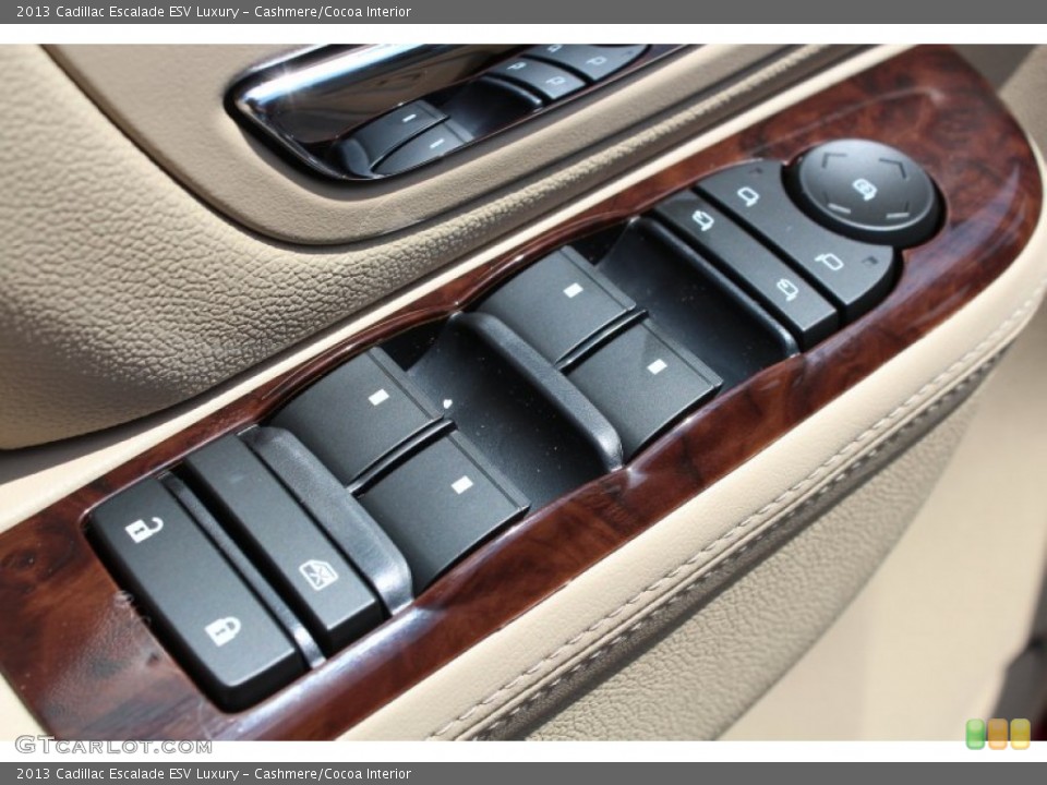 Cashmere/Cocoa Interior Controls for the 2013 Cadillac Escalade ESV Luxury #81211914
