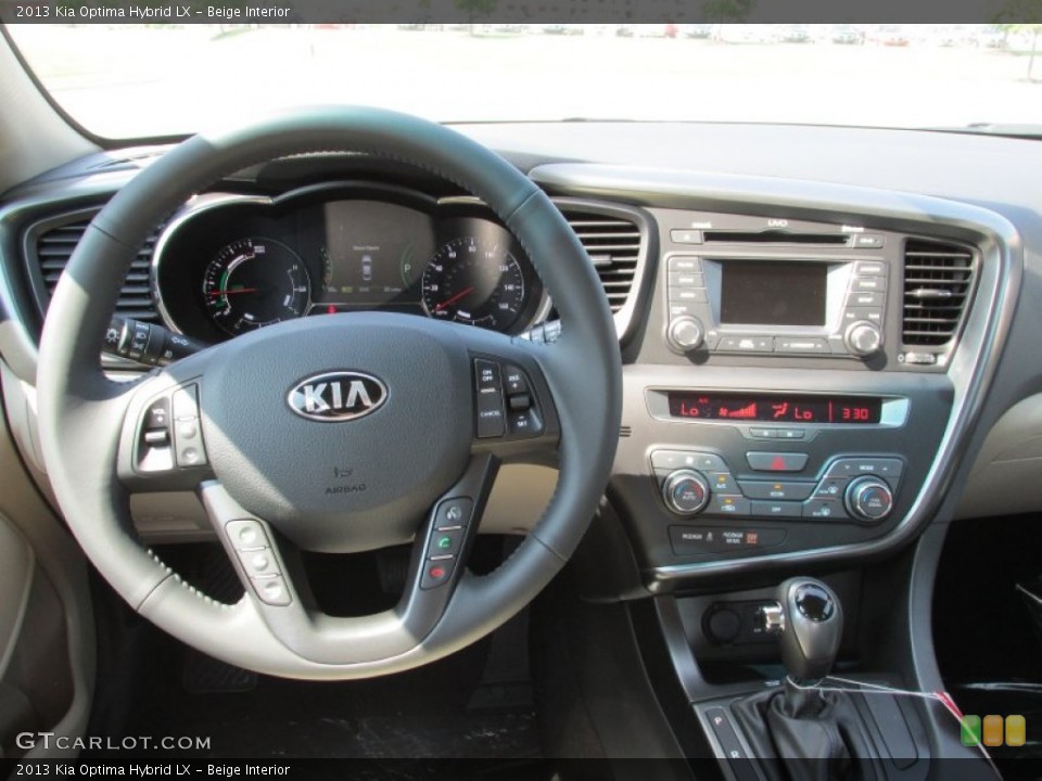 Beige Interior Dashboard for the 2013 Kia Optima Hybrid LX #81212121
