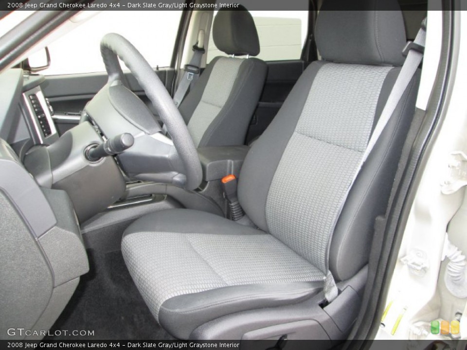 Dark Slate Gray/Light Graystone Interior Front Seat for the 2008 Jeep Grand Cherokee Laredo 4x4 #81213040