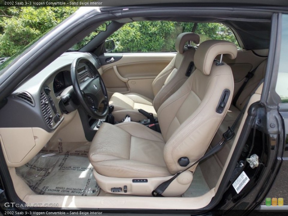 Sand Beige Interior Front Seat for the 2002 Saab 9-3 Viggen Convertible #81213318