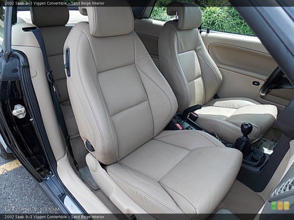 Sand Beige Interior Front Seat for the 2002 Saab 9-3 Viggen Convertible #81213483