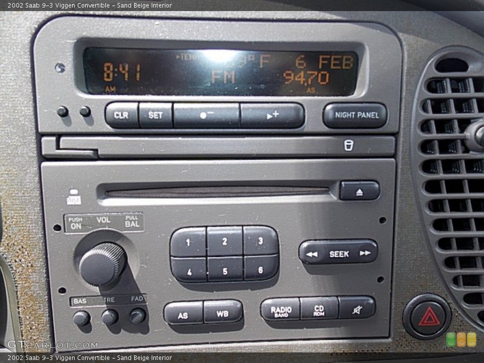 Sand Beige Interior Controls for the 2002 Saab 9-3 Viggen Convertible #81213807