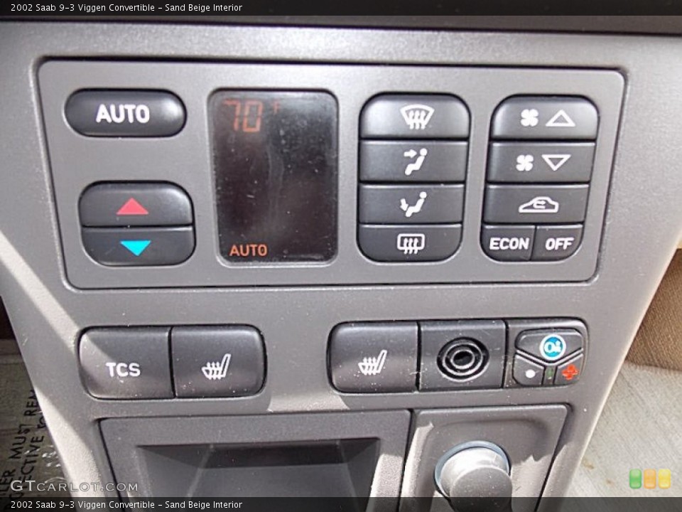 Sand Beige Interior Controls for the 2002 Saab 9-3 Viggen Convertible #81213839