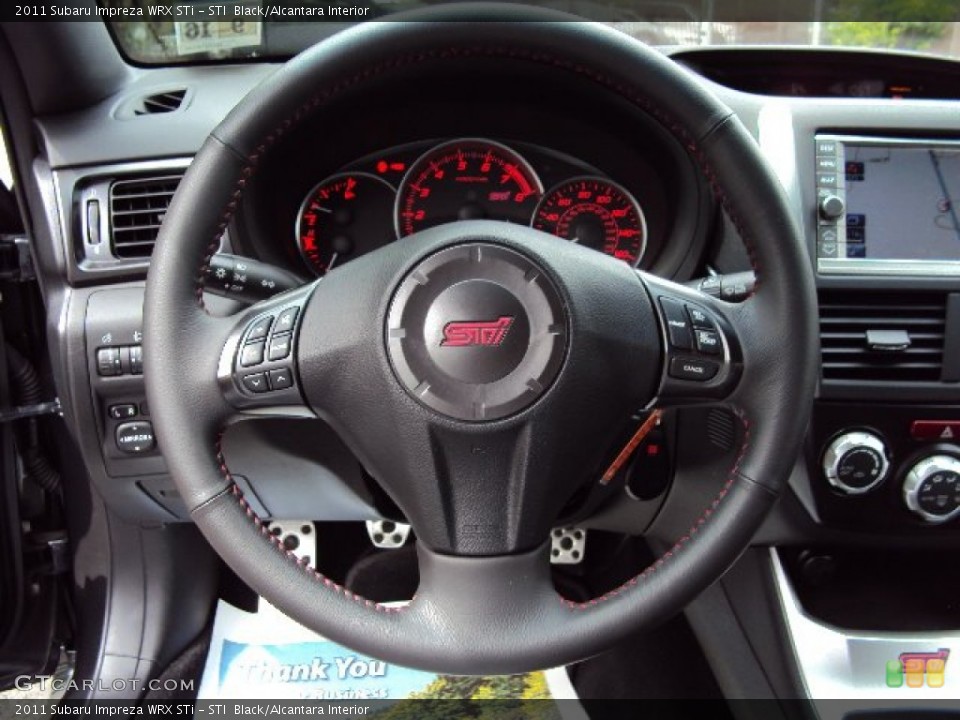 STI  Black/Alcantara Interior Steering Wheel for the 2011 Subaru Impreza WRX STi #81216630