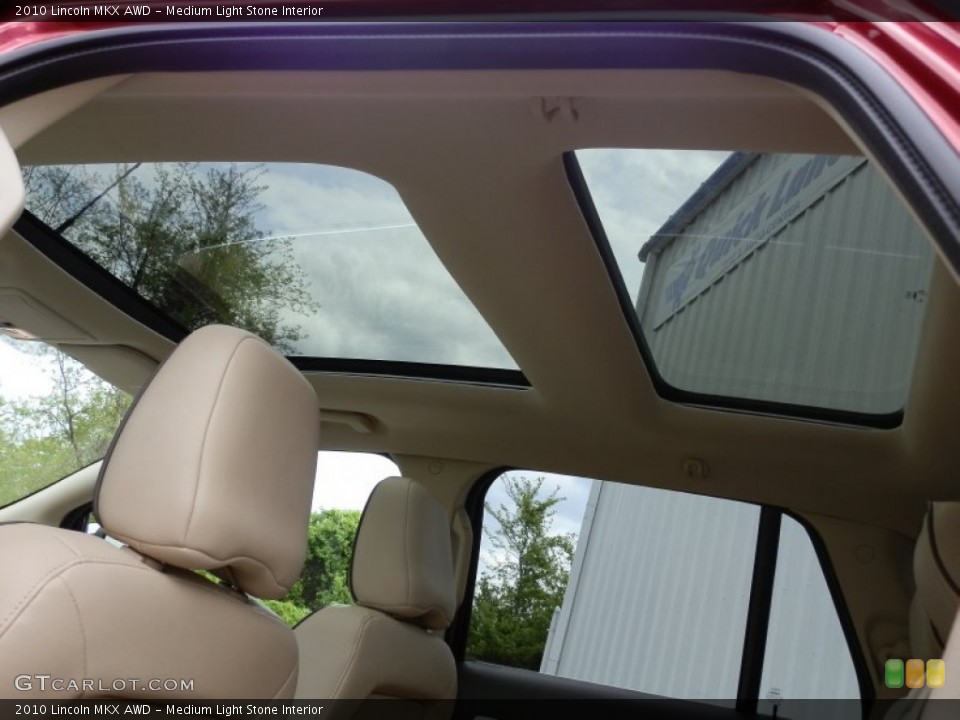 Medium Light Stone Interior Sunroof for the 2010 Lincoln MKX AWD #81217165