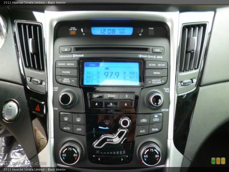 Black Interior Controls for the 2013 Hyundai Sonata Limited #81221049