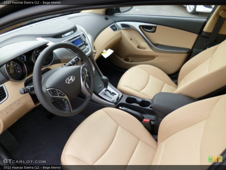 Beige Interior Prime Interior for the 2013 Hyundai Elantra GLS #81222429