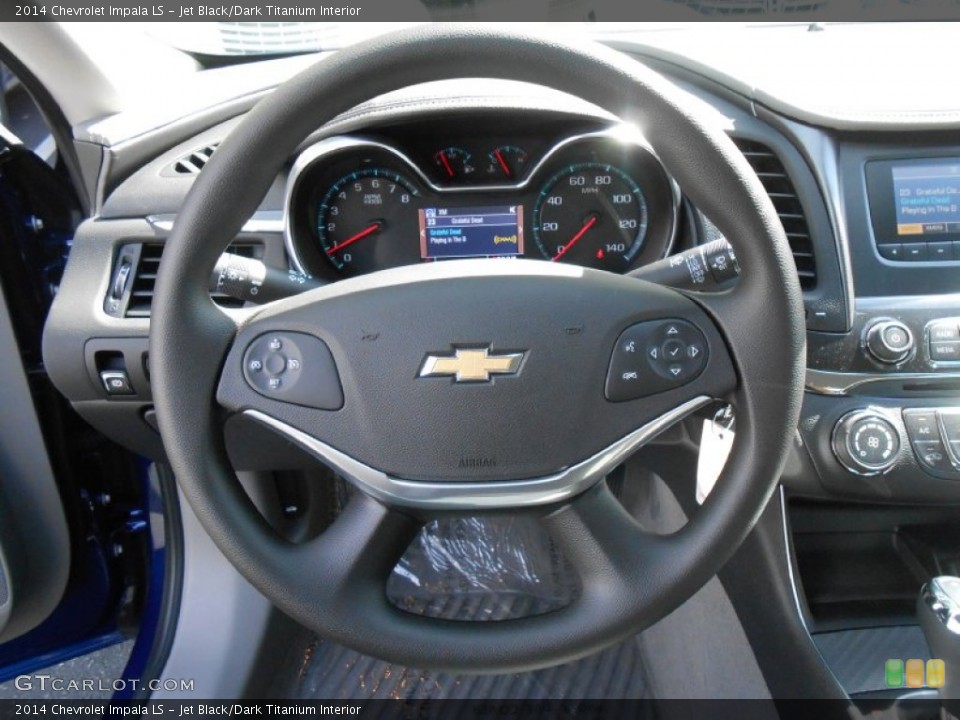Jet Black/Dark Titanium Interior Steering Wheel for the 2014 Chevrolet Impala LS #81224208