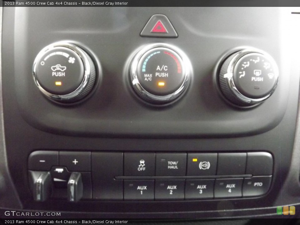 Black/Diesel Gray Interior Controls for the 2013 Ram 4500 Crew Cab 4x4 Chassis #81226899