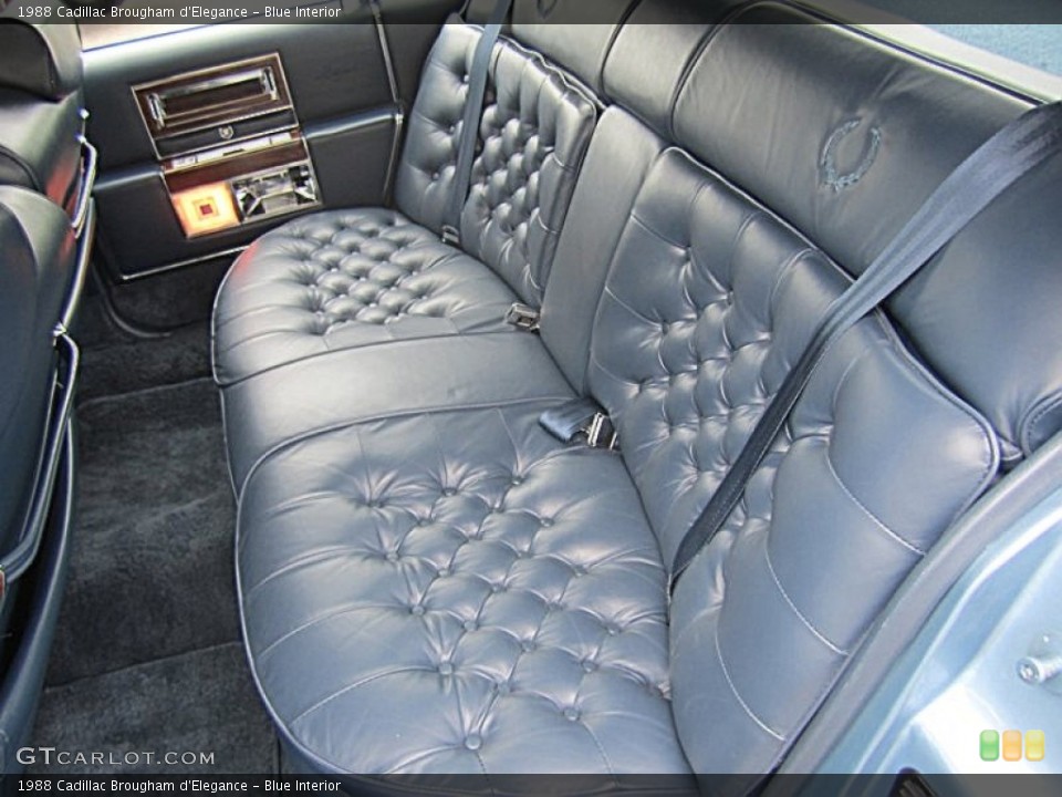 Blue Interior Rear Seat For The 1988 Cadillac Brougham D