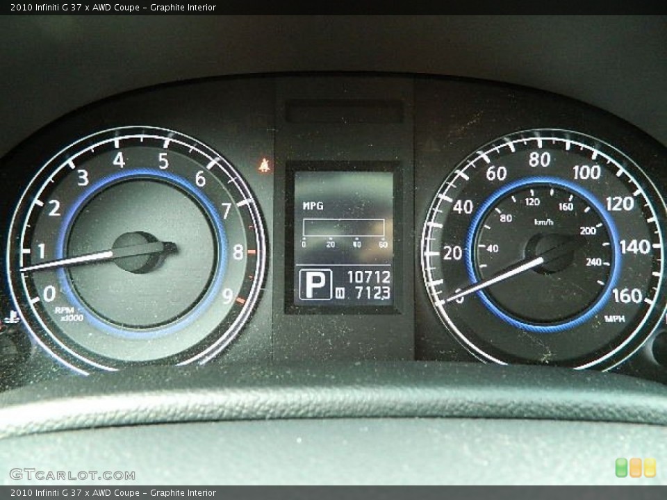 Graphite Interior Gauges for the 2010 Infiniti G 37 x AWD Coupe #81230491
