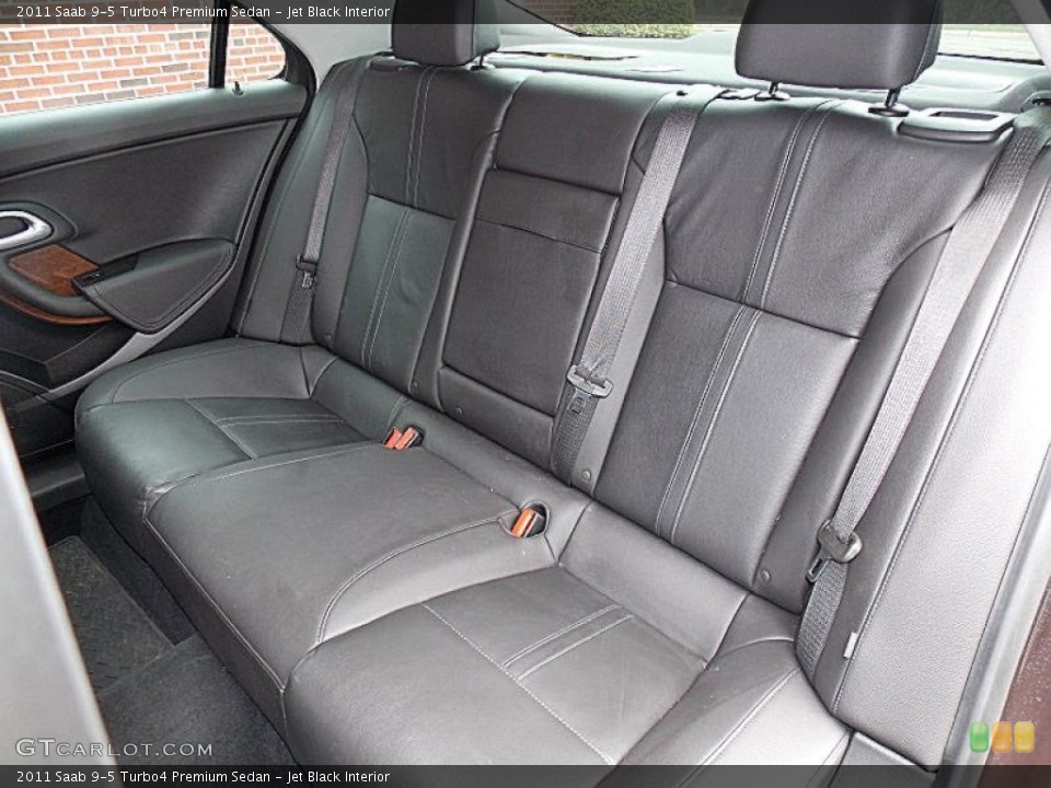 Jet Black Interior Rear Seat for the 2011 Saab 9-5 Turbo4 Premium Sedan #81232975