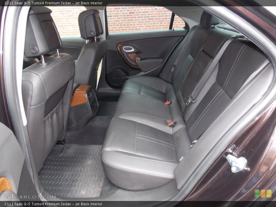 Jet Black Interior Rear Seat for the 2011 Saab 9-5 Turbo4 Premium Sedan #81232999