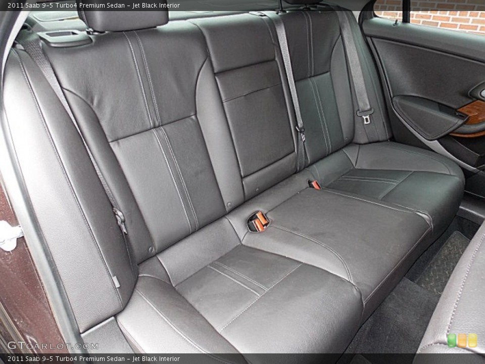 Jet Black Interior Rear Seat for the 2011 Saab 9-5 Turbo4 Premium Sedan #81233104