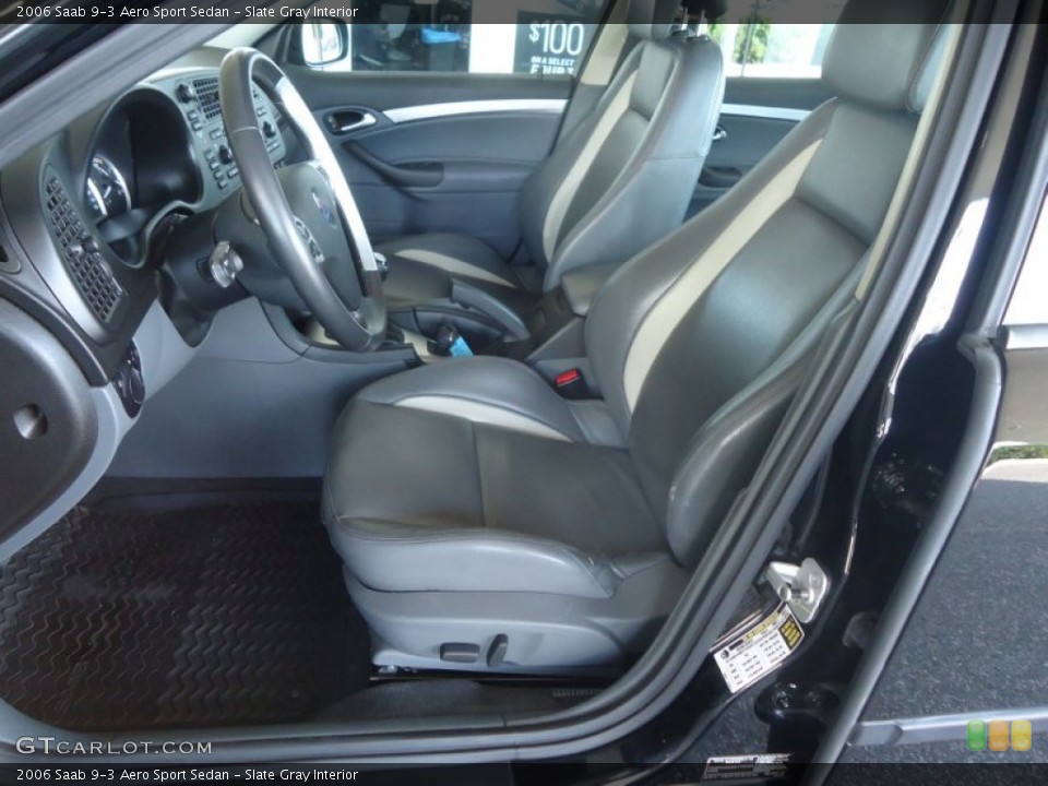 Slate Gray Interior Front Seat for the 2006 Saab 9-3 Aero Sport Sedan #81233639