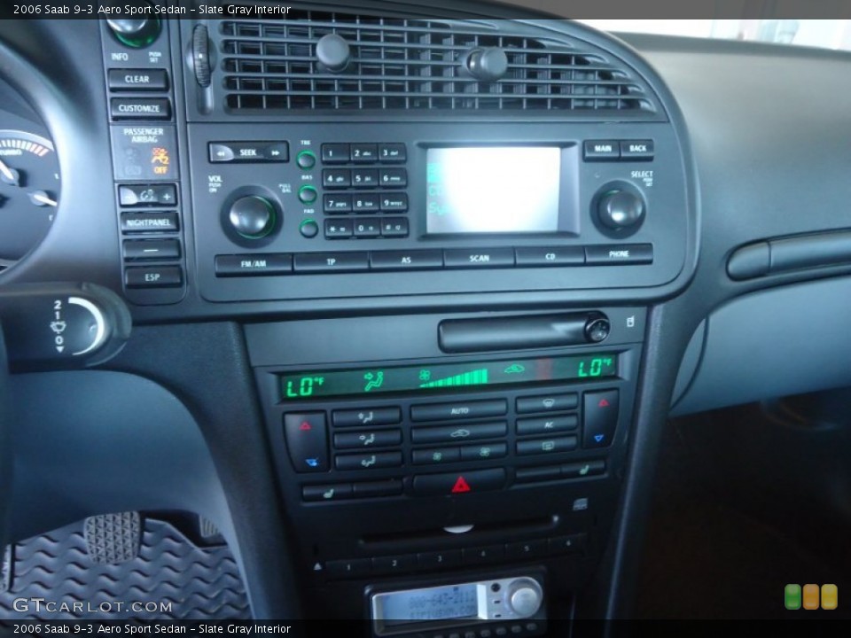 Slate Gray Interior Controls for the 2006 Saab 9-3 Aero Sport Sedan #81233825
