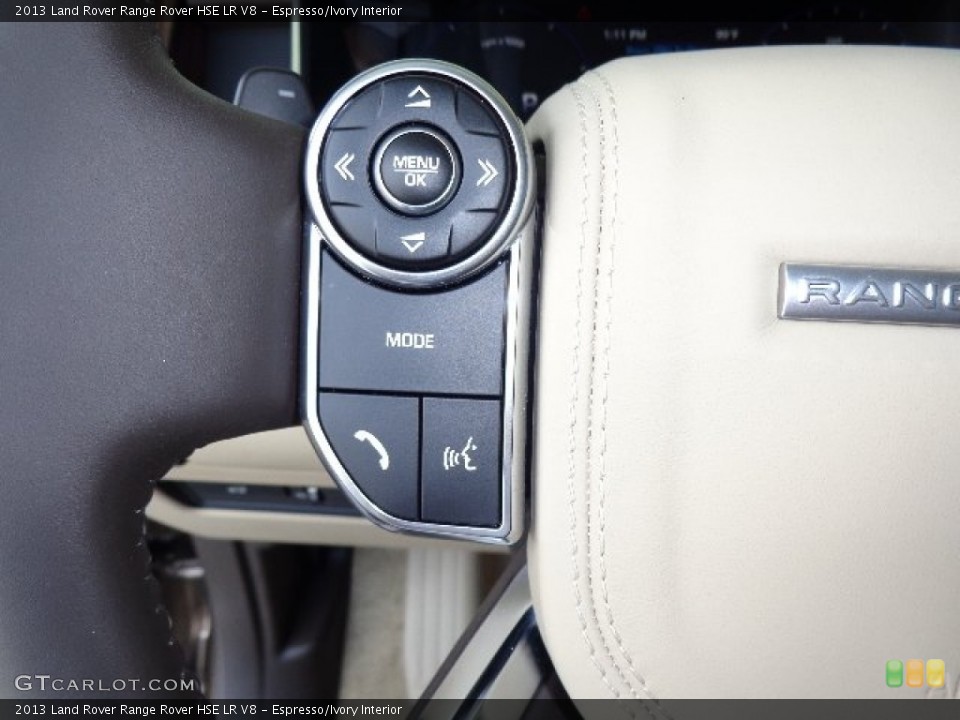 Espresso/Ivory Interior Controls for the 2013 Land Rover Range Rover HSE LR V8 #81234457
