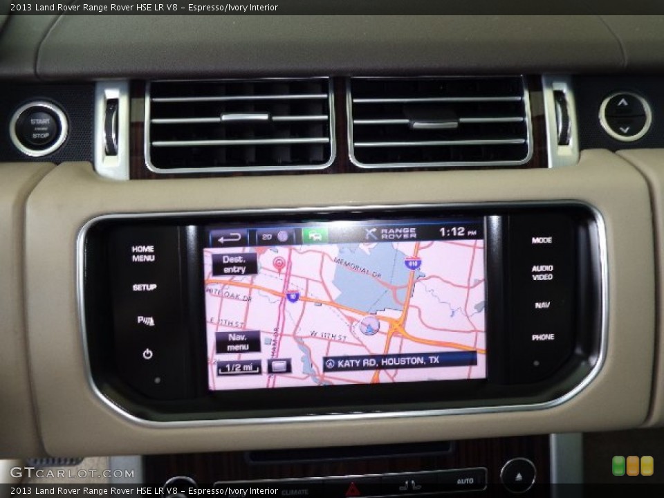 Espresso/Ivory Interior Navigation for the 2013 Land Rover Range Rover HSE LR V8 #81234591