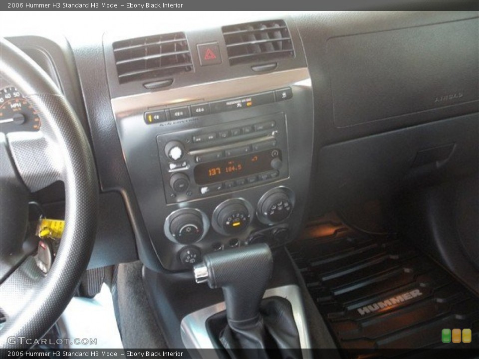 Ebony Black Interior Controls for the 2006 Hummer H3  #81240250