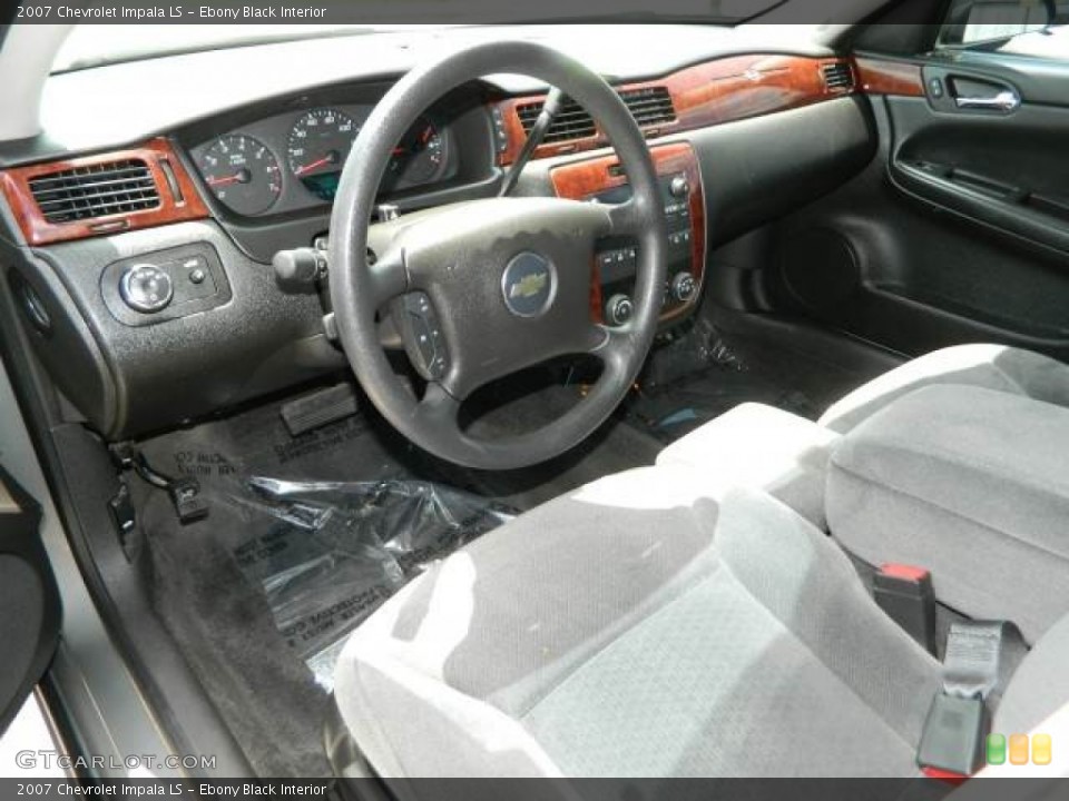 Ebony Black Interior Prime Interior for the 2007 Chevrolet Impala LS #81241977