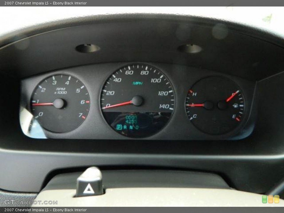 Ebony Black Interior Gauges for the 2007 Chevrolet Impala LS #81242089
