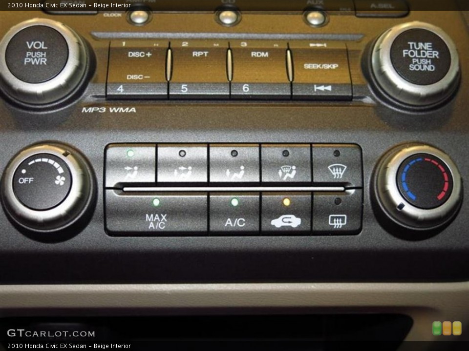 Beige Interior Controls for the 2010 Honda Civic EX Sedan #81242959