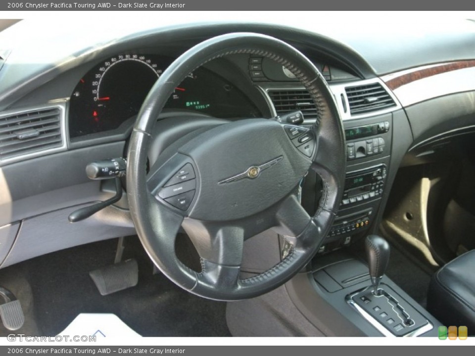 Dark Slate Gray Interior Steering Wheel for the 2006 Chrysler Pacifica Touring AWD #81244459