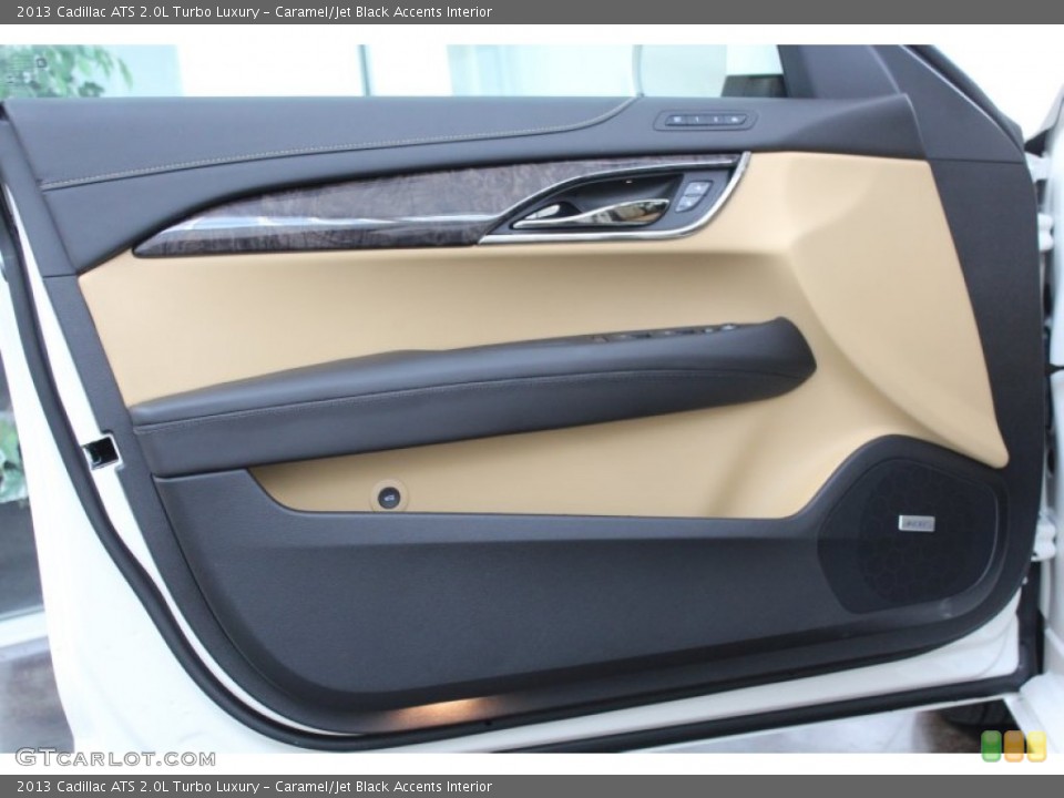 Caramel/Jet Black Accents Interior Door Panel for the 2013 Cadillac ATS 2.0L Turbo Luxury #81244747