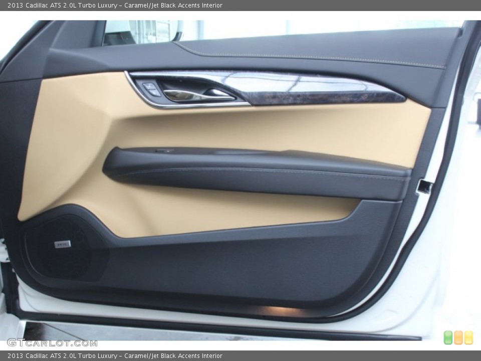 Caramel/Jet Black Accents Interior Door Panel for the 2013 Cadillac ATS 2.0L Turbo Luxury #81244762