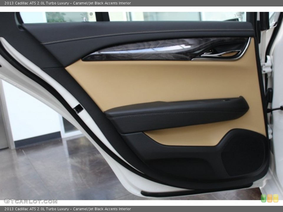 Caramel/Jet Black Accents Interior Door Panel for the 2013 Cadillac ATS 2.0L Turbo Luxury #81244780