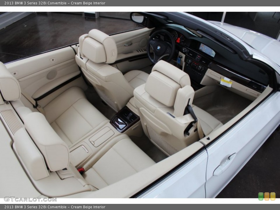 Cream Beige Interior Photo for the 2013 BMW 3 Series 328i Convertible #81245085