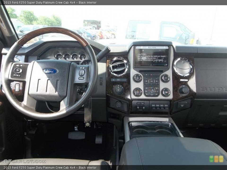 Black Interior Dashboard for the 2013 Ford F250 Super Duty Platinum Crew Cab 4x4 #81246925