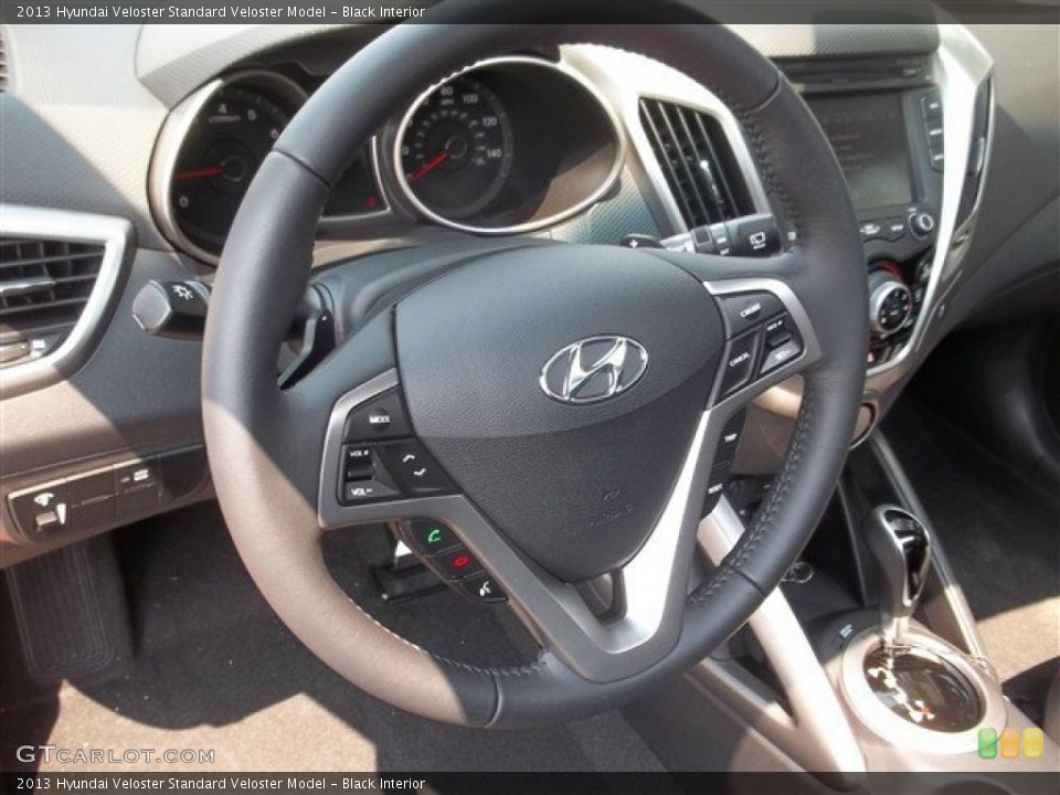 Black Interior Steering Wheel for the 2013 Hyundai Veloster  #81250483